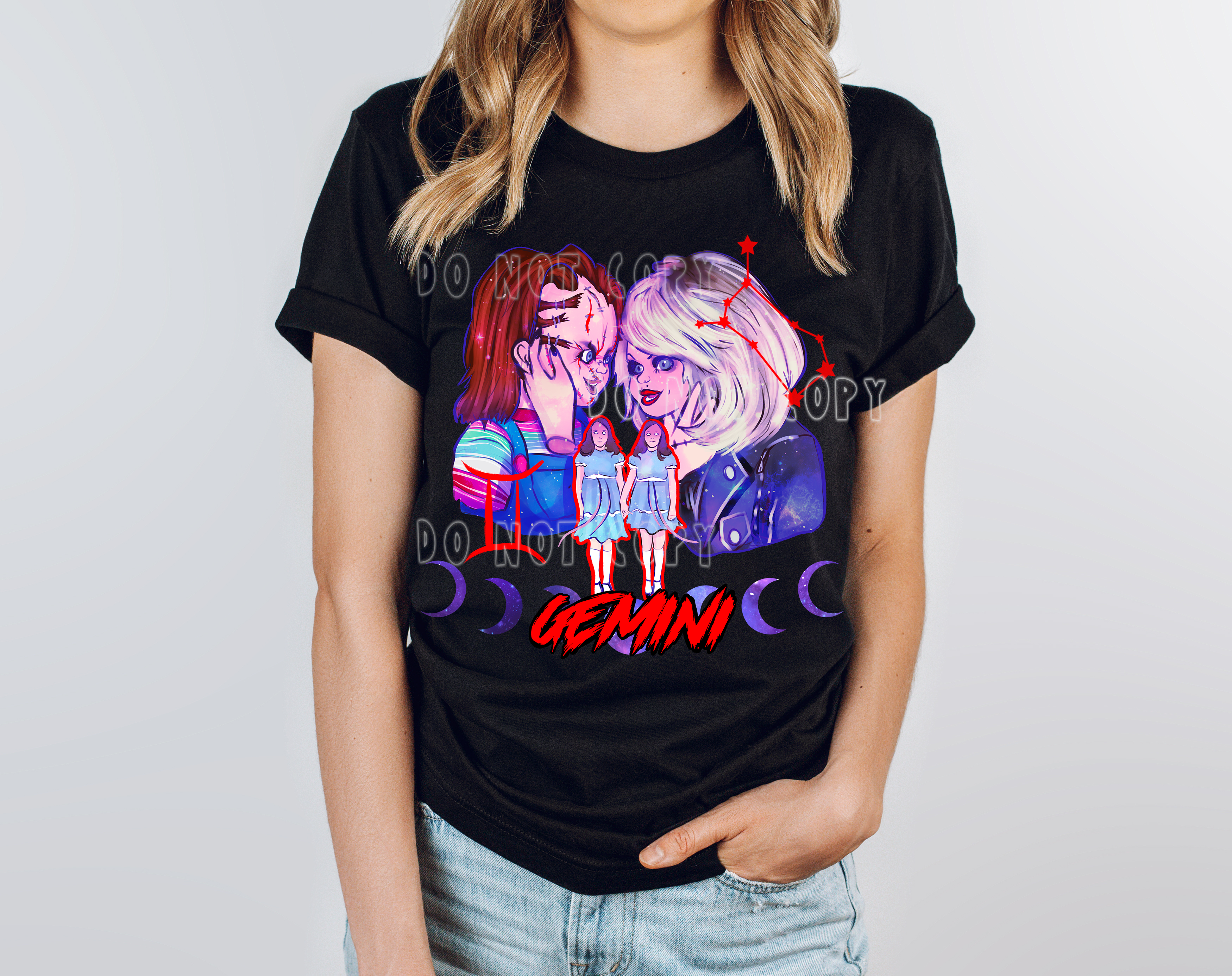 HORRORSCOPES-GEMINI TEE Hoodie, Sweatshirt | PureTeeCo.com (Image 1)