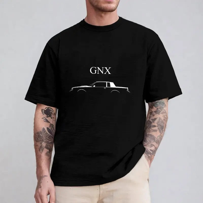 GNX Car Shirt Casual Style Crew Neck Short Sleeve T-Shirt Tops Trendy for Unisex, Perfect Gift Hoodie, Sweatshirt