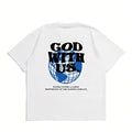 GOD WITH US Streetwear Shortsleeve Tshirt Menswear Top Tropical Crewneck Hoodie, Sweatshirt | PureTeeCo.com