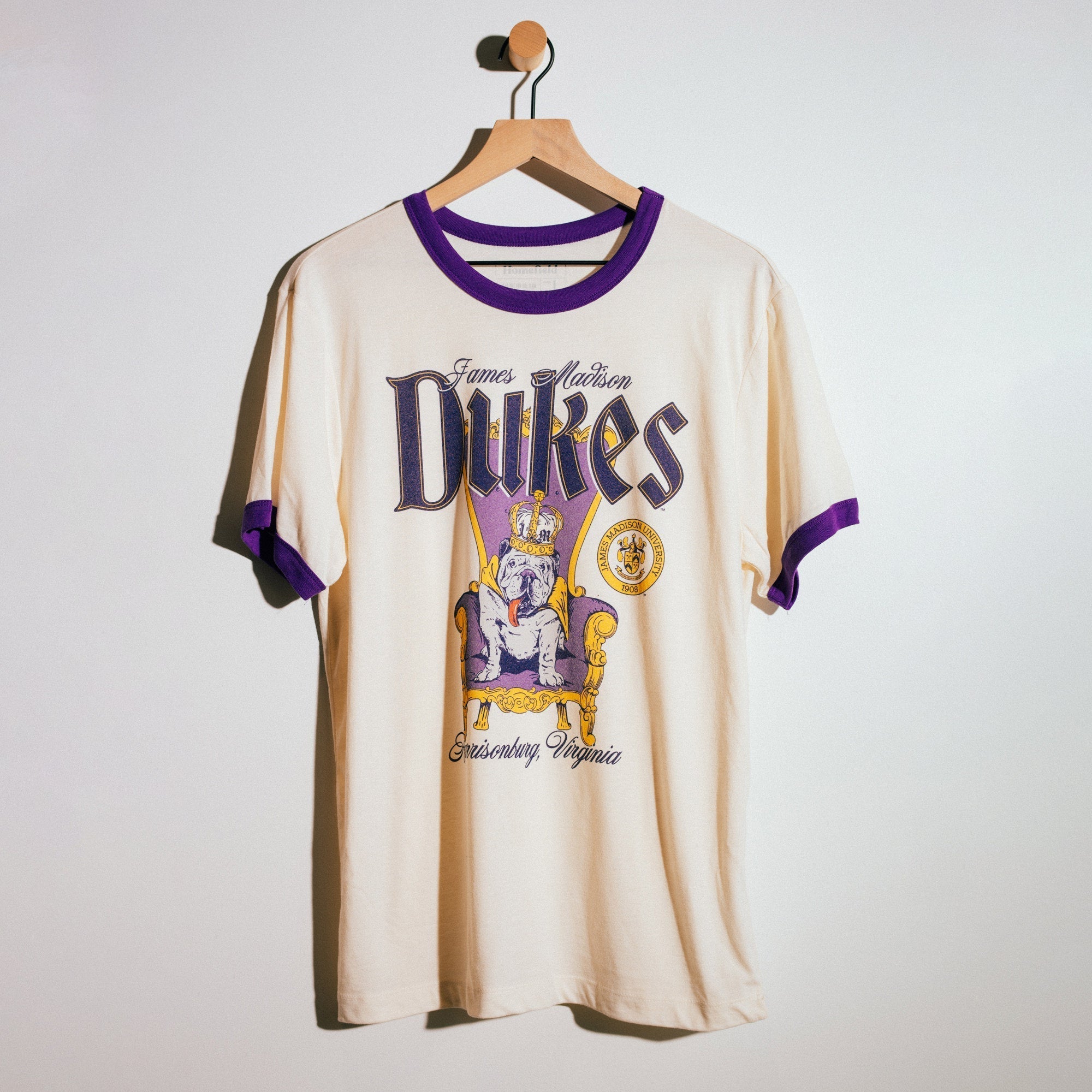 JMU Dukes Duke Dog Ringer Tee Style001 Hoodie, Sweatshirt | PureTeeCo.com (Image 2)