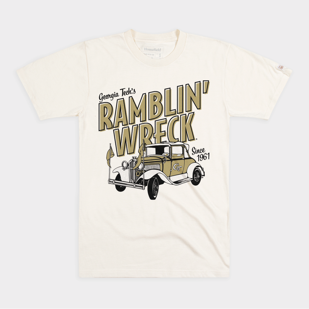 Georgia Tech Ramblin' Wreck Vintage Tee Style001 Hoodie, Sweatshirt | PureTeeCo.com (Image 1)