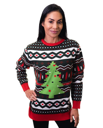 Christmas Tree Ugly Sweater Women’s