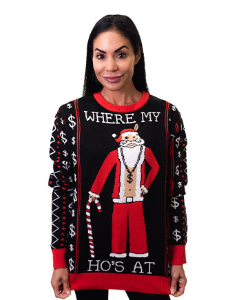 Santa’s Ho’s Ugly Christmas Sweater Women’s