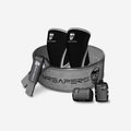 GYMREAPERS Strength Kit - 10mm Gray Lever Belt, 7mm Knee Sleeves, Padded Lifting Straps, 18" Wrist Wraps T-Shirts,...