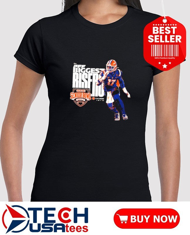 Gabe Jacas #17 PFF Biggest Risers Senior Bowl shirt