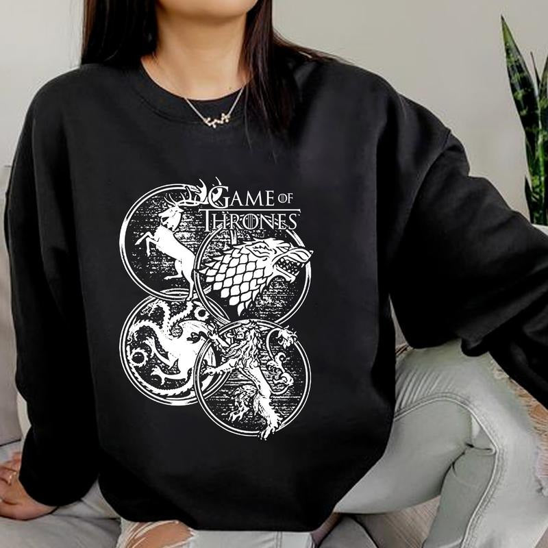 Game Of Throne Sweatshirt, Vintage Bookish Shirt, Fantasy Book Reading T-shirt, House Of Dragon Shirt, Gift For Book...