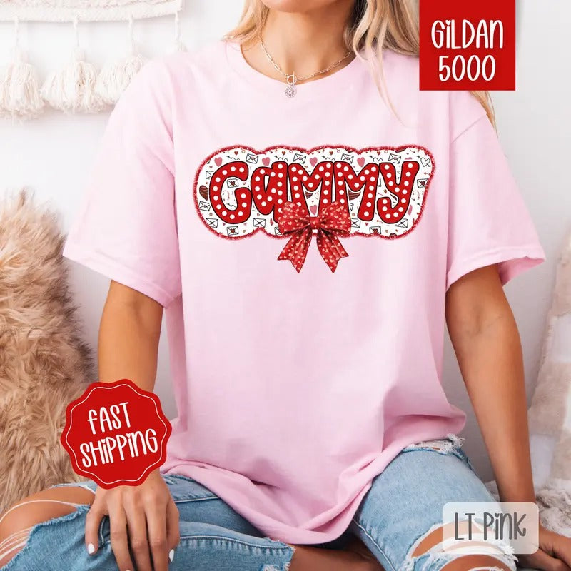 Gammy Valentine Shirt Gildan, Valentine's Day Women's Tee, Cute Women's Tshirt Plus Sizes Hoodie, Sweatshirt | PureTeeCo.com