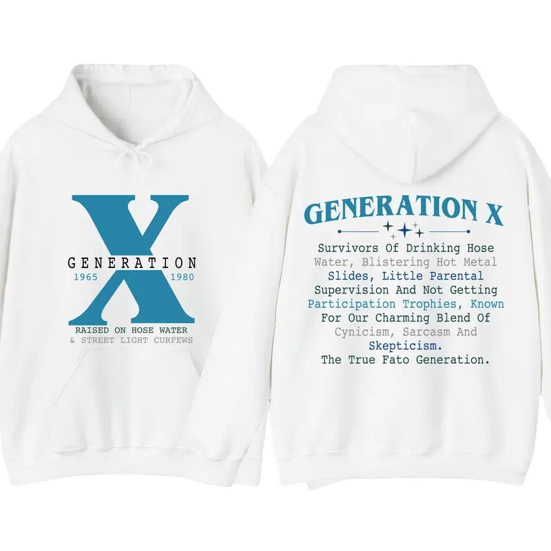 Gen X Hoodie, Generation X Hoodie, Raised on Hose Water and Neglect Hoodie, Gift for Mom T-Shirts, Sweatshirt | PureTeeCo.com