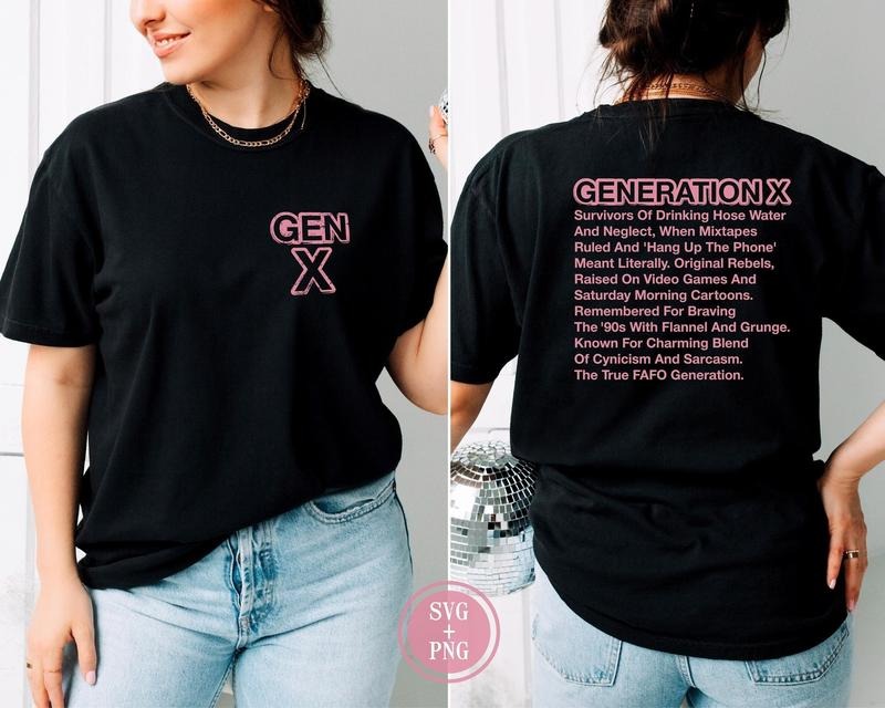 Gen X Raised on Hose Water and Neglect SVG Generation X SVG T Shirt Hoodie, Sweatshirt | PureTeeCo.com