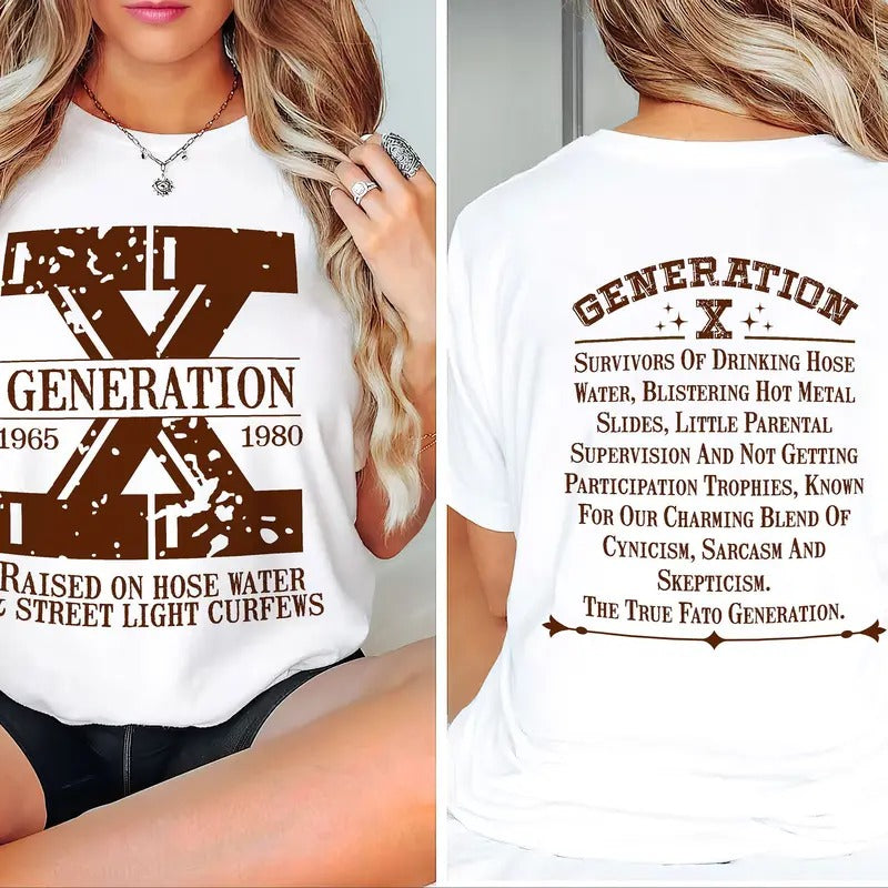 Gen X Shirt, Generation X Shirt, Raised on Hose Water and Neglect Nostalgia Shirt, 1980 Birthday Gift Hoodie, Sweatshirt