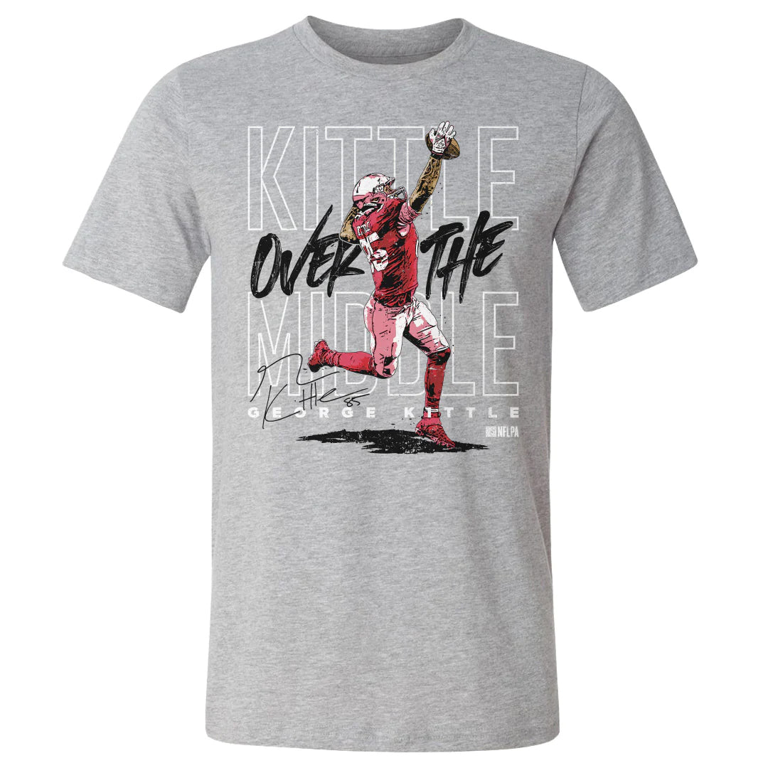 George Kittle San Francisco Over The Middle T Shirt Hoodie, Sweatshirt | PureTeeCo.com