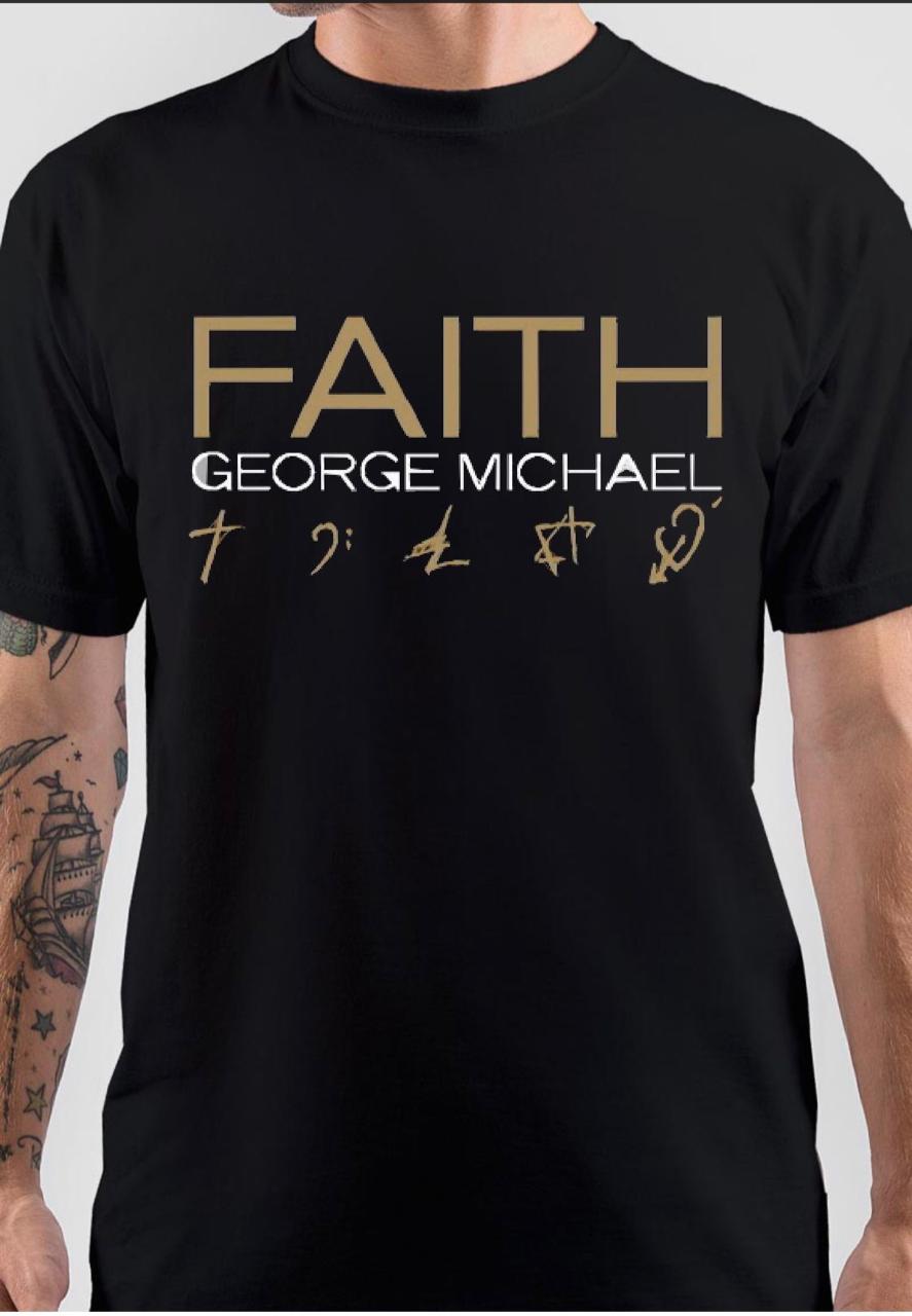 George Michael Faith Black T-Shirt Hoodie, Sweatshirt | PureTeeCo.com