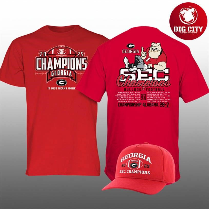 Georgia 2025 Champions It Just Means More Two Sided Shirt