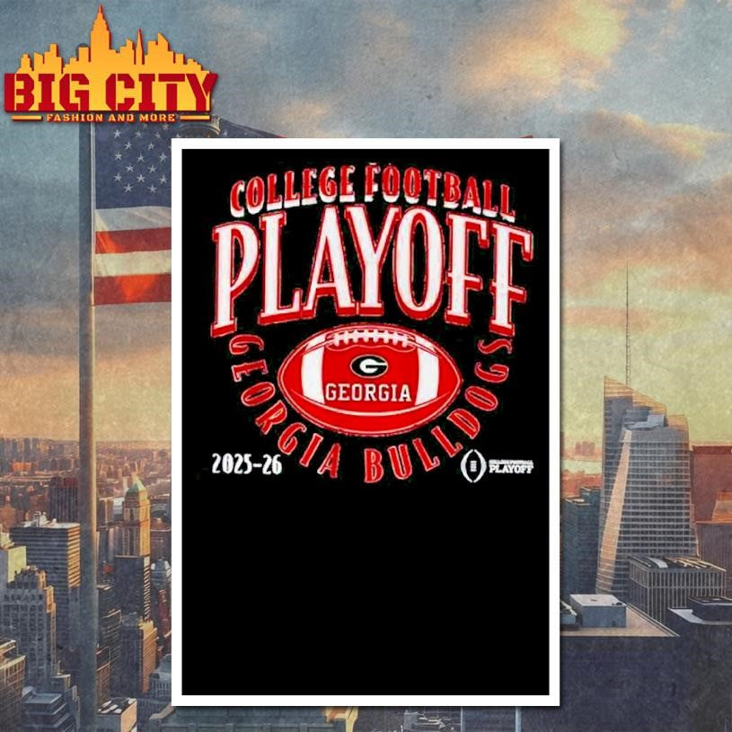 Georgia Bulldogs 2025-2026 College Football Playoff Curve Logo Shirt