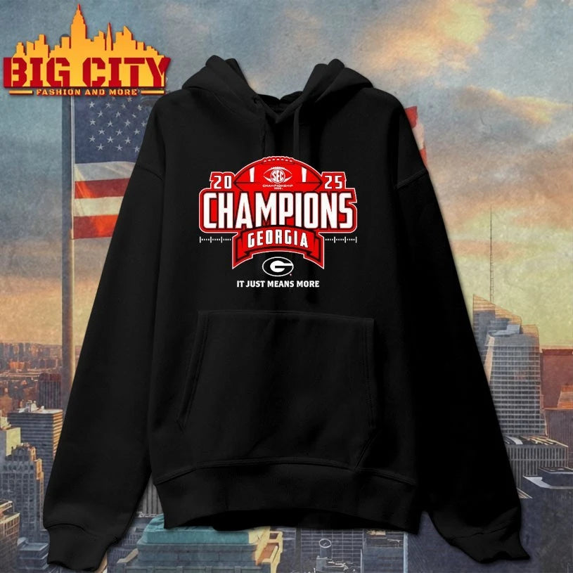 Georgia Bulldogs 2025 SEC Football Champions Locker Room logo shirt