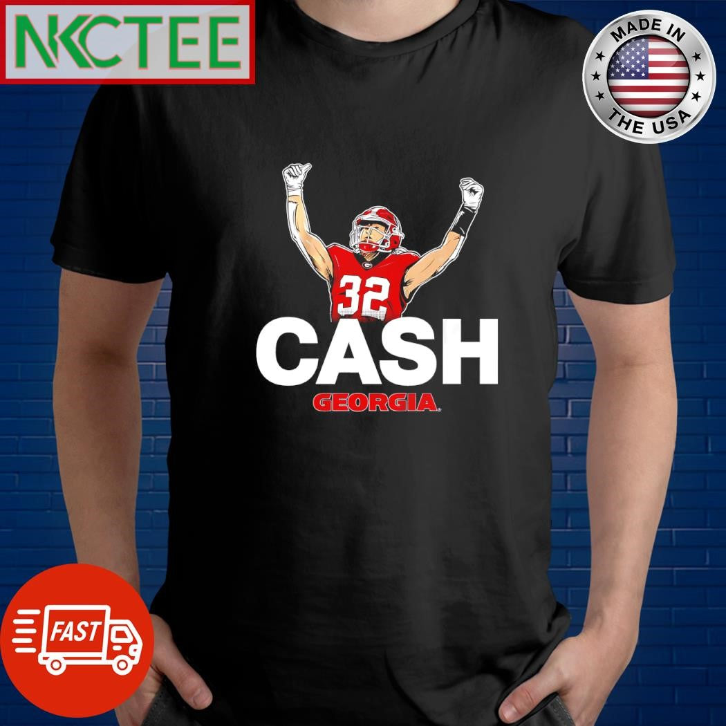 Georgia Football 32 Cash Jones high hand shirt