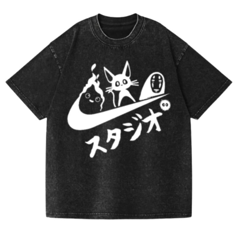 Ghibli Vintage Wash Japanese Design T-Shirt Hoodie, Sweatshirt | PureTeeCo.com