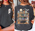 Ghost Book Reader Shirt, Halloween Library Shirt, Halloween Reading Tee, Ghost Bookish T-Shirt, Skeleton Book Club,...