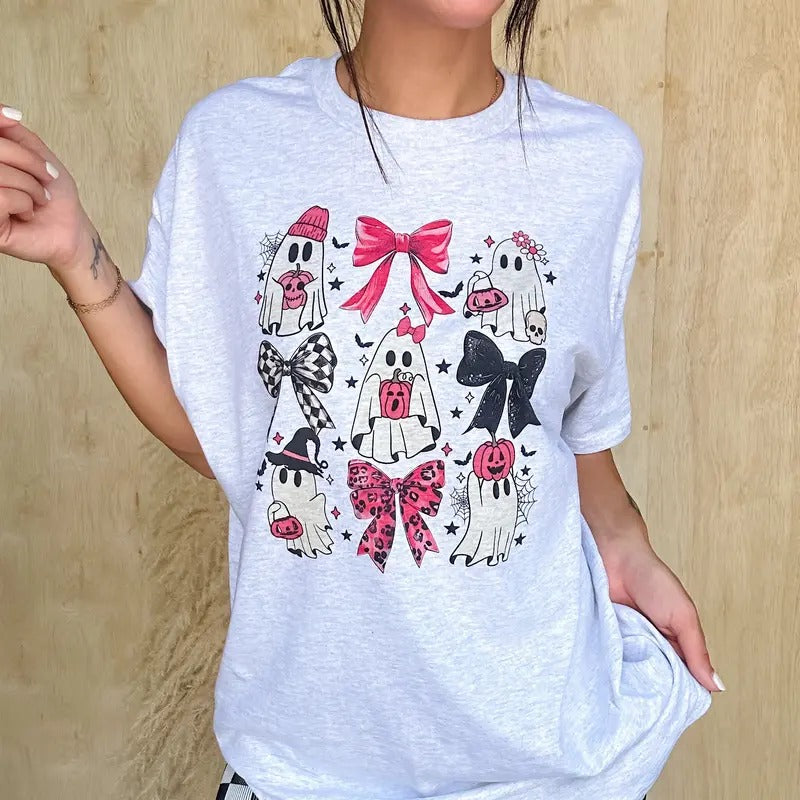 Ghost Bows Graphic Top T-Shirts, Hoodie, Sweatshirt | PureTeeCo.com