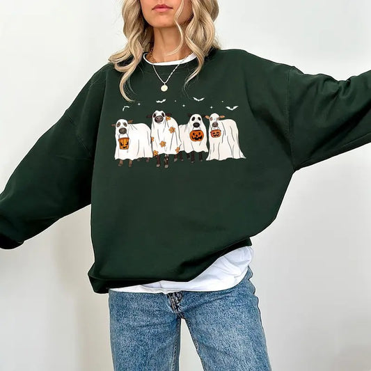 Ghost Cows Sweatshirt, Halloween Crewneck, Ghost Hoodie, Cow Lover Gift, Funny Halloween Cow Sweater, Spooky Cow Hoodie, Halloween Horror Nights Shirt, Halloween Sweatshirt, Halloween Sweater, Funny Halloween Shirt, Halloween for women