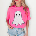 Ghost Fluffy Patch Comfort Colors T-Shirt Hoodie, Sweatshirt | PureTeeCo.com