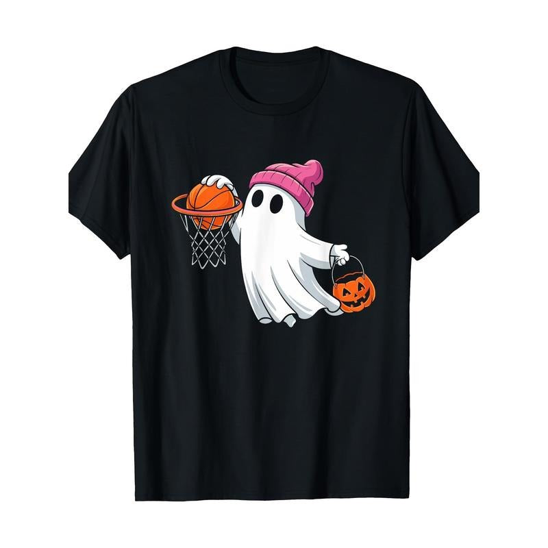 Ghost Play Basketball Halloween Costume T-shirt -100% cotton Made in USA Hoodie, Sweatshirt | PureTeeCo.com