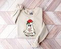 Ghost Santa Sweatshirt, Christmas Ghost Gift, Unisex Sweatshirt, Holiday Gift, Xmas Gift, Christmas Sweatshirt, Halloween...