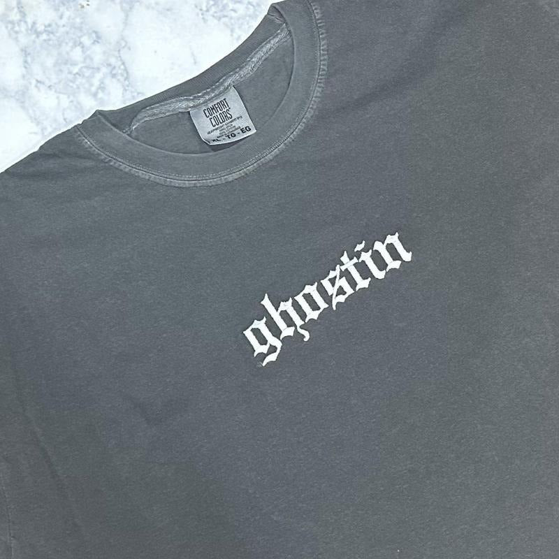 Ghostin - Comfort Colors Embroidered Tee (White Thread) Shirt Topstyle{n002}2 Hoodie, Sweatshirt | PureTeeCo.com