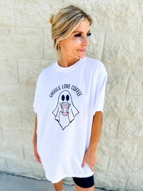Ghouls Love Coffee Graphic Tee Hoodie, Sweatshirt | PureTeeCo.com