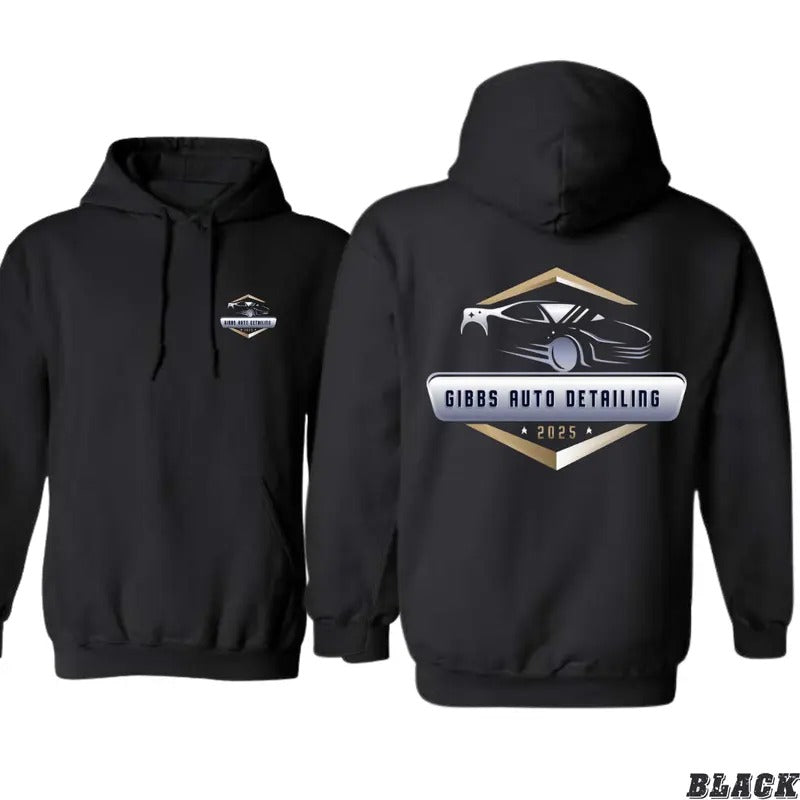 Gibbs Auto Detailing Hoodie - Sleek Automotive Design Featuring a Modern Car Logo, Perfect for Car Enthusiasts and Auto...