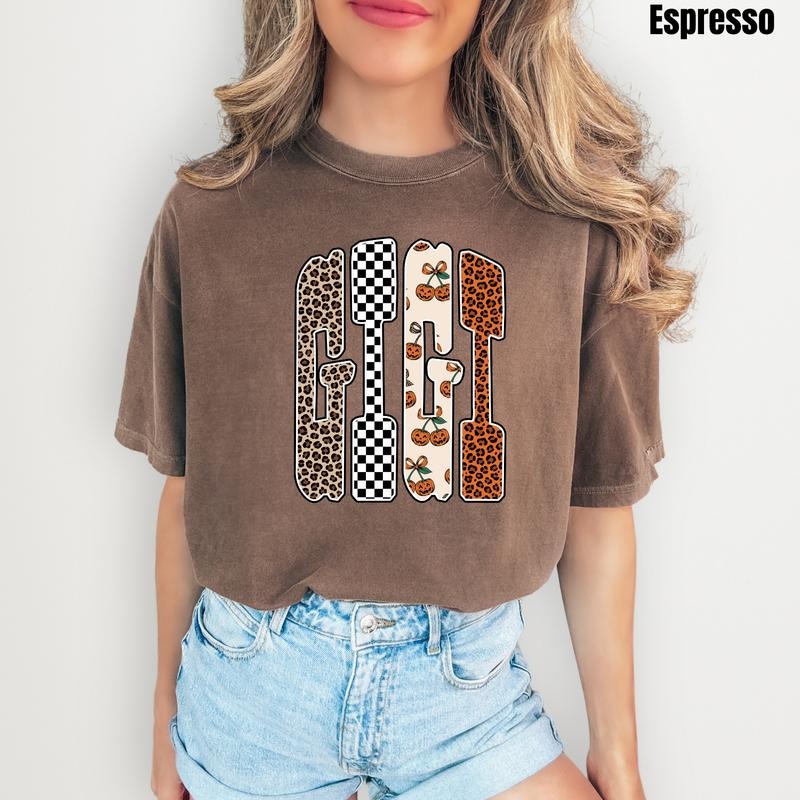 Gigi Pumpkin Pattern Comfort Colors T-Shirt 'NLB' Hoodie, Sweatshirt | PureTeeCo.com
