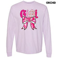 Gigi Valentine Coquette Long Sleeve Comfort Colors T-Shirt Hoodie, Sweatshirt | PureTeeCo.com