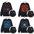 Gildan 18000 Unisex Crewneck 2sides Sport Classic Black  Sweatshirt All Teams Football With Bow, Bow Football Sweatshirt,...