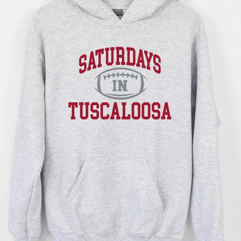 Gildan College Football Saturdays In Your City Hoodie Comfy Fall Long Sleeve Cotton Blend Soft Breathable Women's...