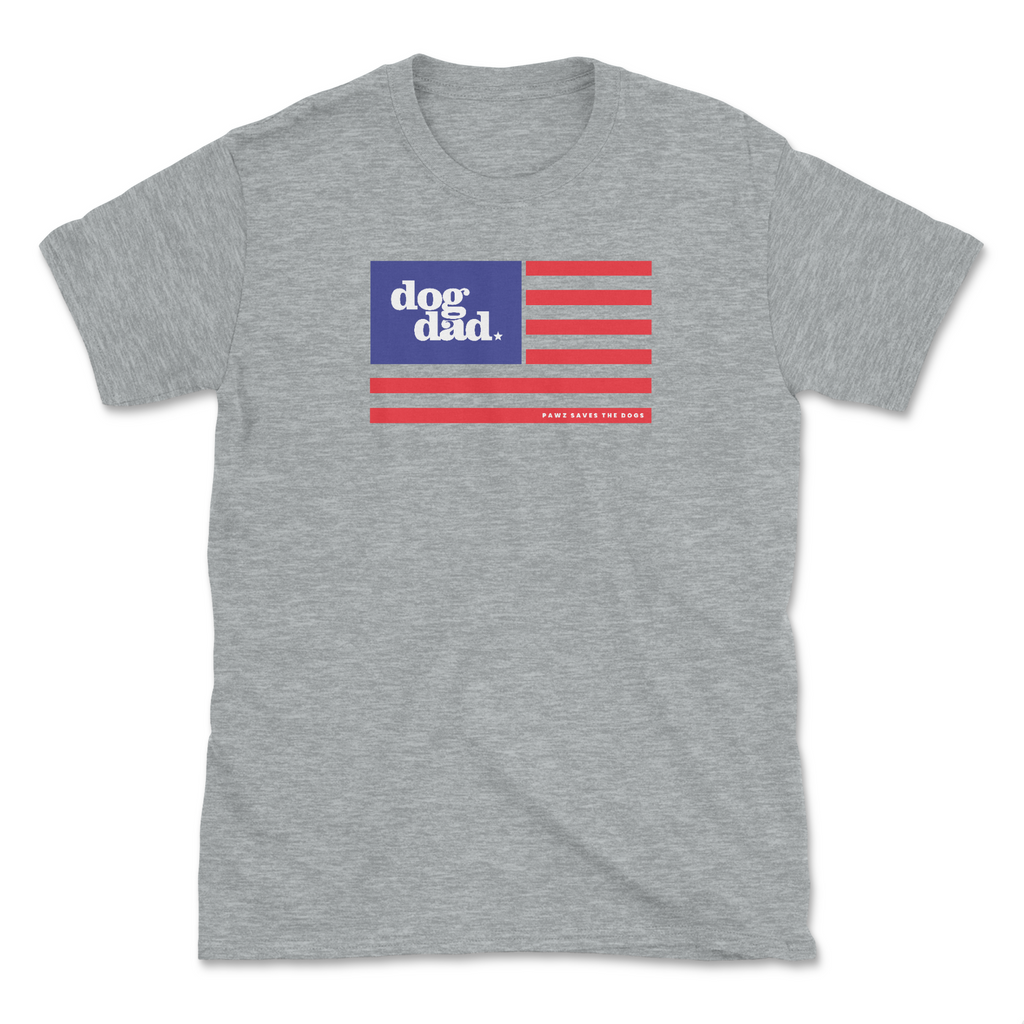 Dog Dad Flag (Adult Short Sleeve T-Shirt) Hoodie, Sweatshirt | PureTeeCo.com (Image 1)