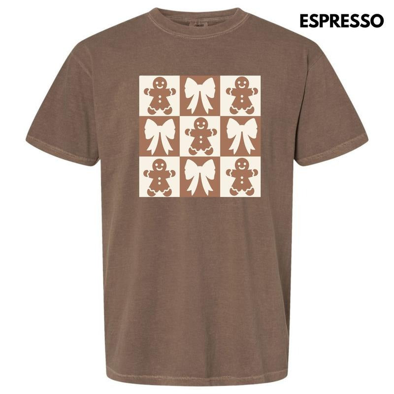 Gingerbread Checkerboard Comfort Colors T-Shirt 'NLB' Hoodie, Sweatshirt | PureTeeCo.com