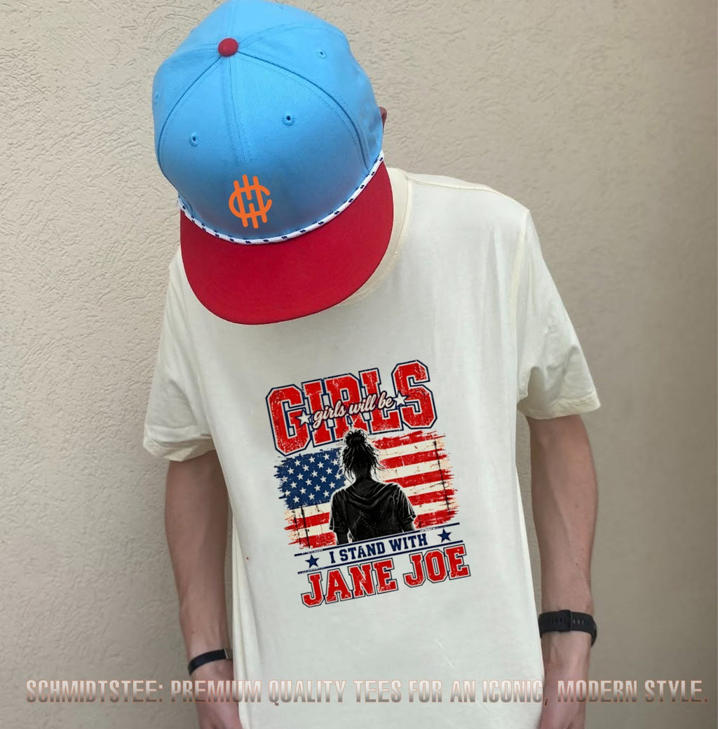 Girls Will be I Stand With Jane Doe USA flag shirt
