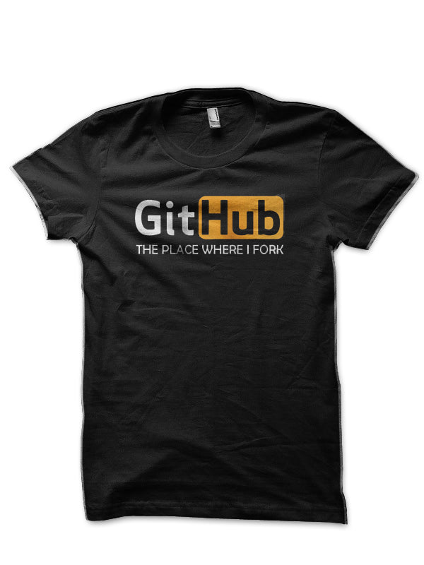 Git Hub Black T-Shirt Hoodie, Sweatshirt | PureTeeCo.com