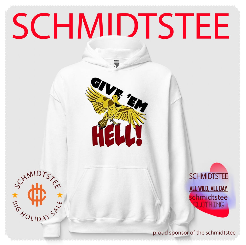 Give ‘Em Hell Yellow Flicker Bird Woodpecker shirt