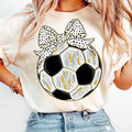 Glitter Soccer Coquette T-Shirt, Retro Soccer Mama Coquette T-Shirt, Glitter Soccer T-Shirt, Game Day Soccer T-Shirt,...