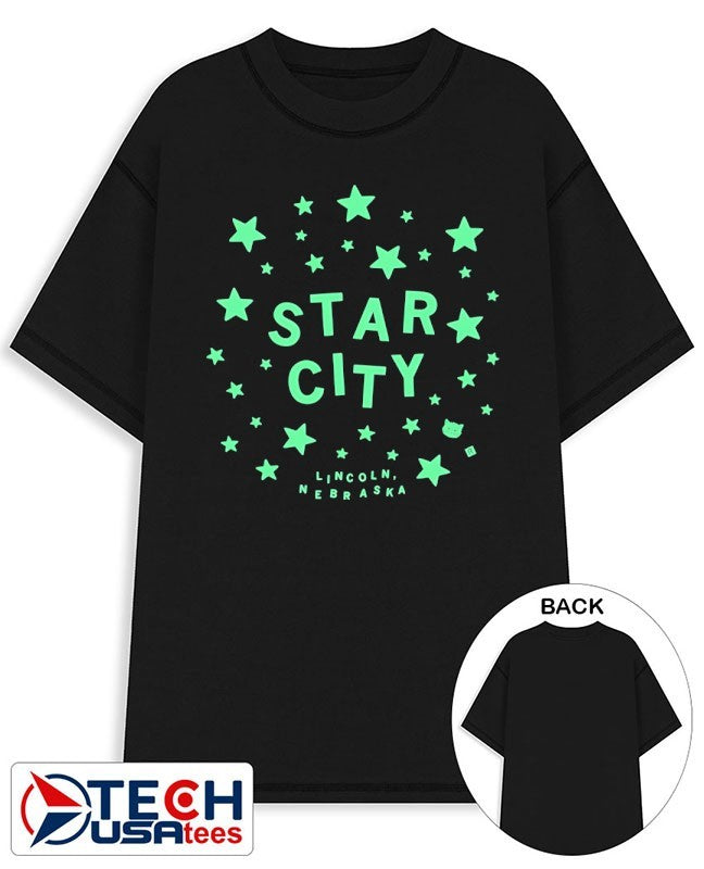 Glow in The Dark Star City Lincoln Nebraska shirt