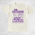 Go Outside Look Inside Aesthetic T Shirt Hoodie, Sweatshirt | PureTeeCo.com