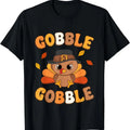 Gobble Turkey Day Happy Thanksgiving Women Toddler Girl Boy T-Shirt Hoodie, Sweatshirt | PureTeeCo.com