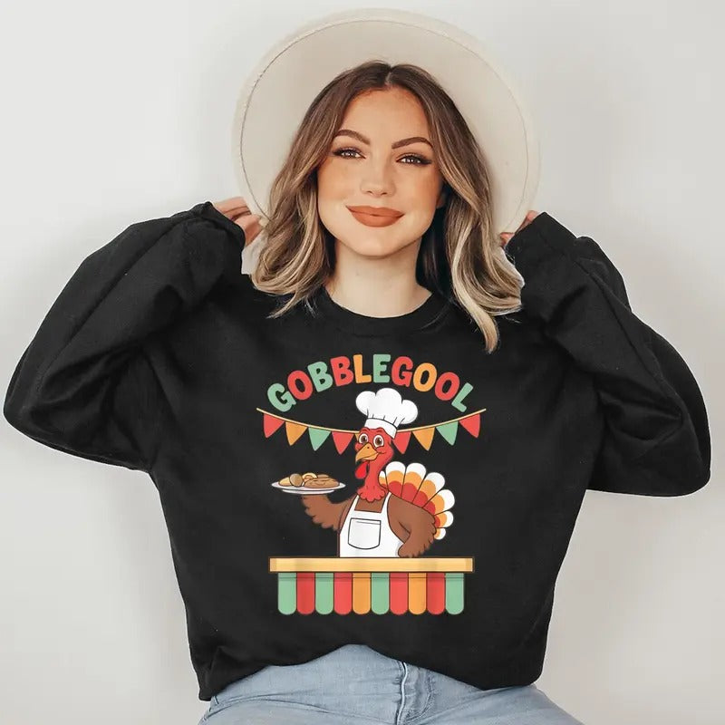 Gobblegool Turkey Thanksgiving Sweatshirt T-Shirts, Hoodie | PureTeeCo.com