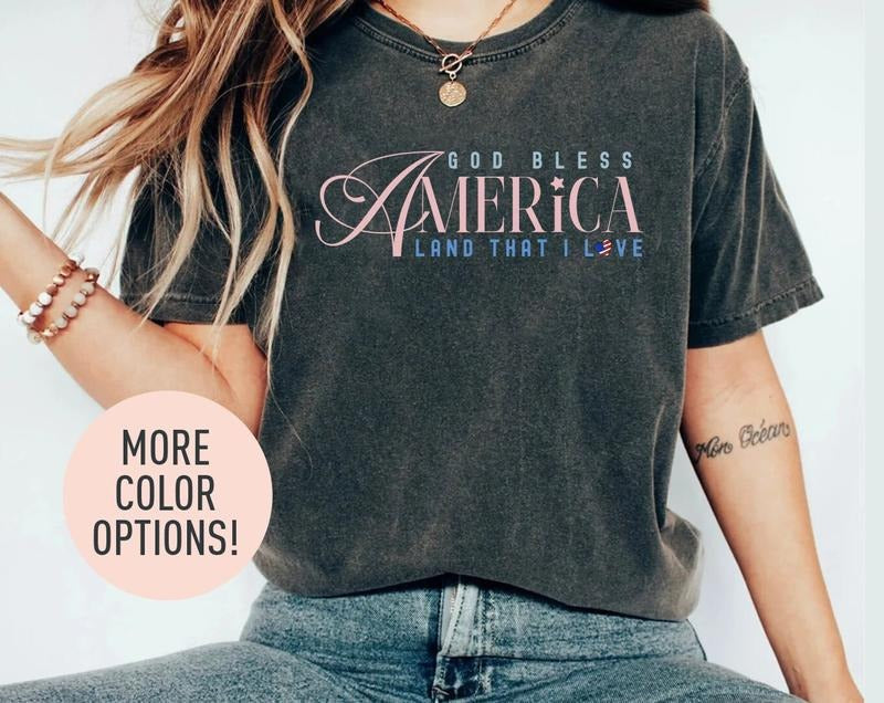 God Bless America Shirt Usa Fourth Of July Shirt Patriotic Usa Shirt Red White And Blue Shirt Memorial Day Shirt...
