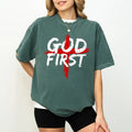 God First Comfort Colors Shirt, Bible Verse Unisex Graphic Tee, Faith Unhinged Tees, Christian Oversized T-shirt,...