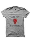 God Is Busy Can I Help You T-Shirt Hoodie, Sweatshirt | PureTeeCo.com