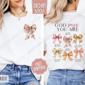 God Says You Are Shirt Gildan, Coquette Bow Women's Tee,  Religious Women's Tshirt Plus Size Christian Shirt Hoodie,...