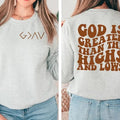 God is Greater Than the Highs and Lows Sweatshirt, Christian Sweatshirt, Bible Quote Sweatshirt, Faith Sweatshirt,Jesus...