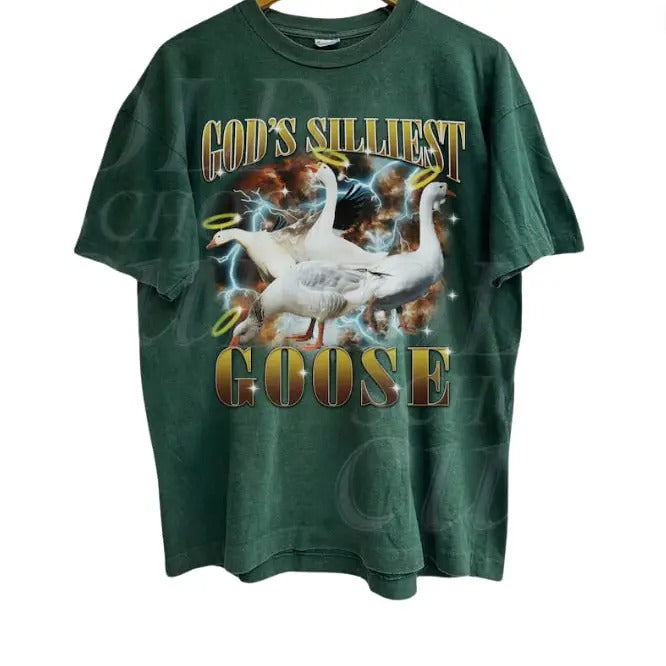 God's Silliest Goose Funny Goose Sarcastic Vintage 90s T-Shirt, Retro 80s Silly Goose Shirt, Unisex Adult Gag Tee, Funny...